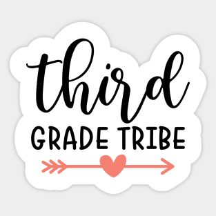 Third Grade Tribe Back to School Student Kids Sticker